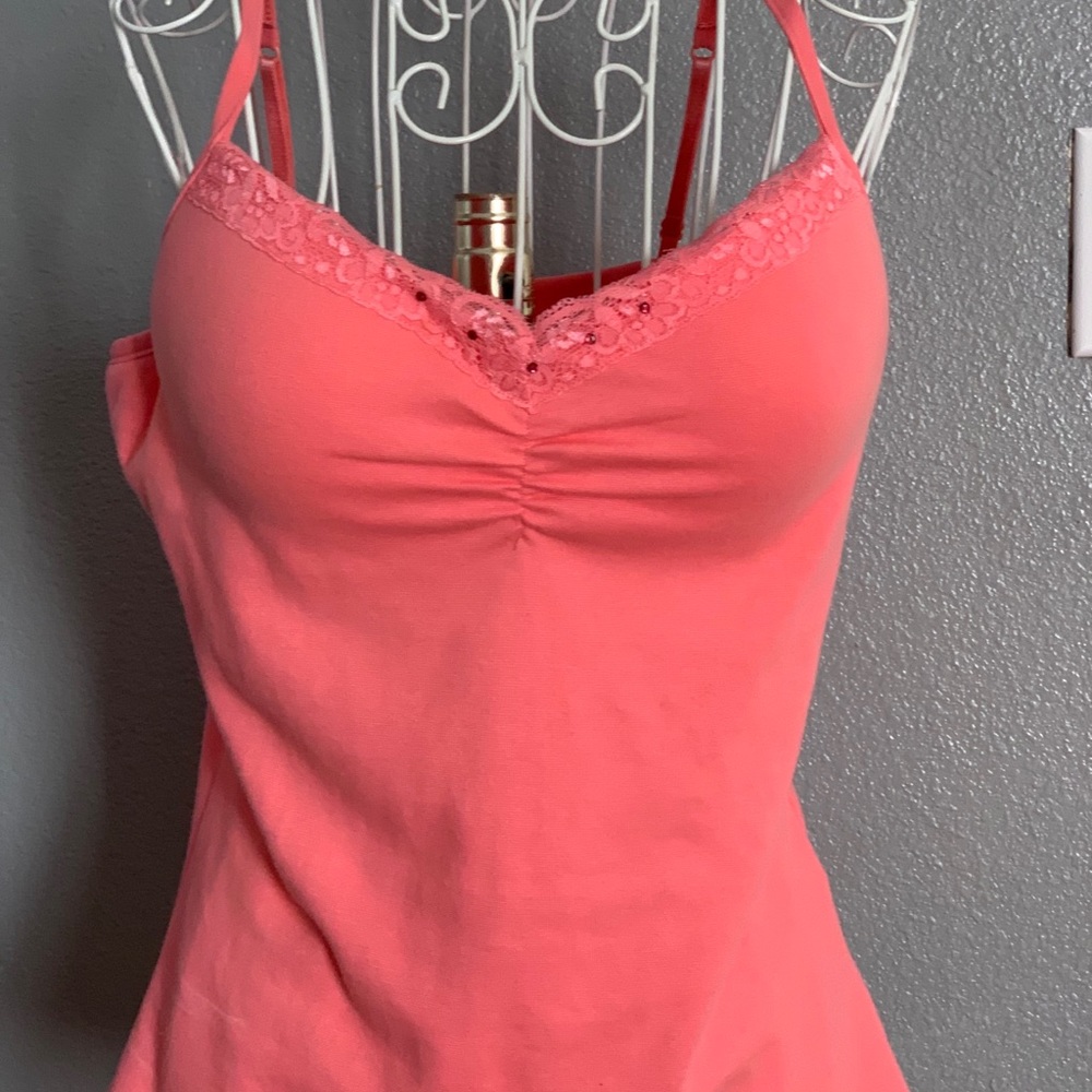 Basic edition Large Bra tank top pink padded